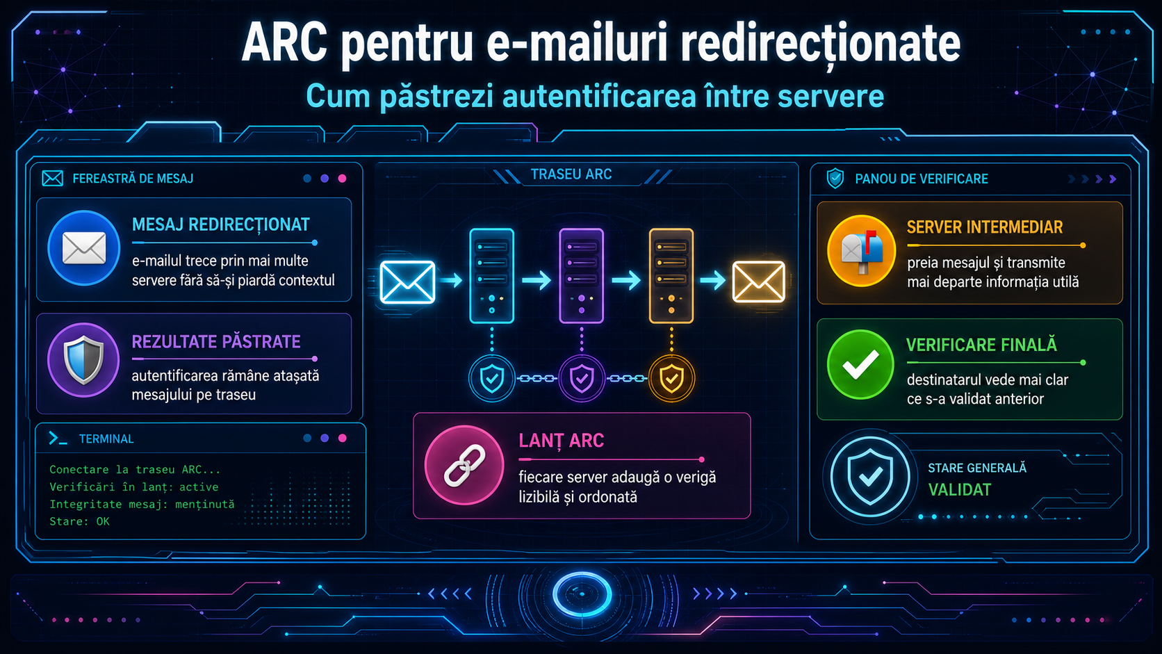 ARC pentru e-mailuri redirecționate: cum păstrezi rezultatele autentificării între servere
