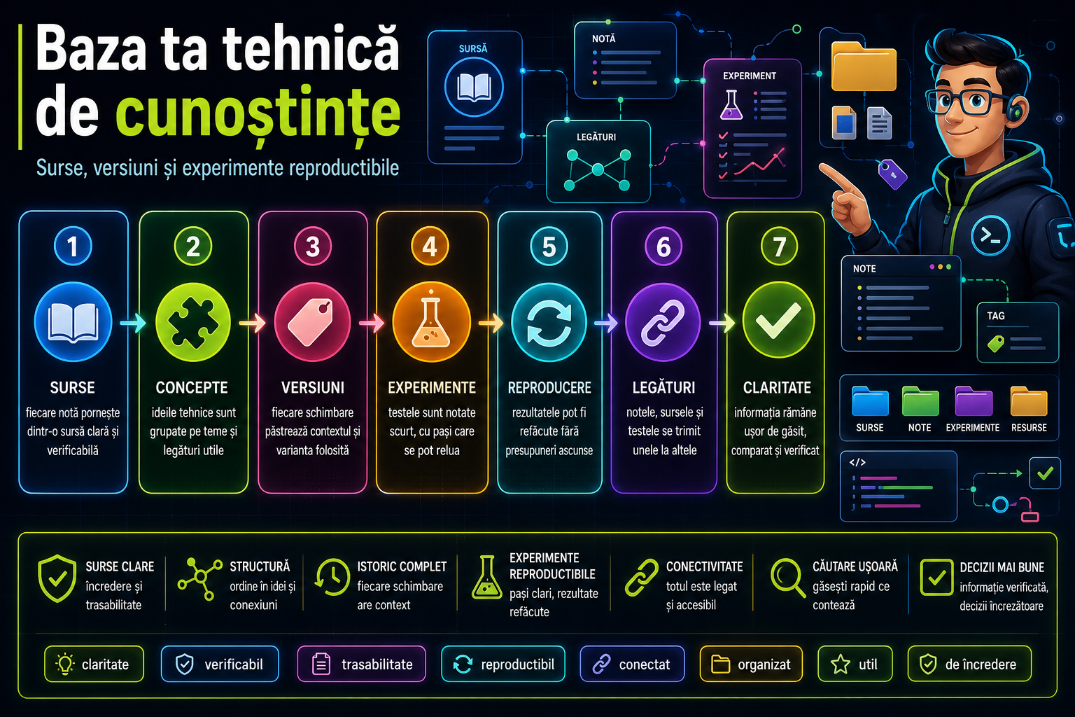 Cum îți construiești o bază personală de cunoștințe tehnice care nu se pierde între taburi, versiuni și experimente