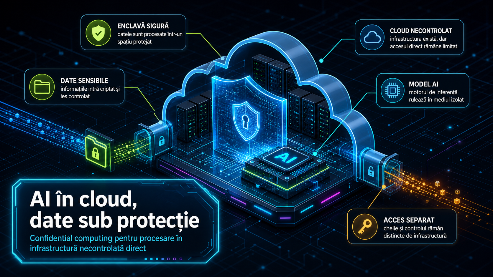Confidential computing pentru AI: cum protejezi datele procesate în cloud pe care nu îl controlezi direct
