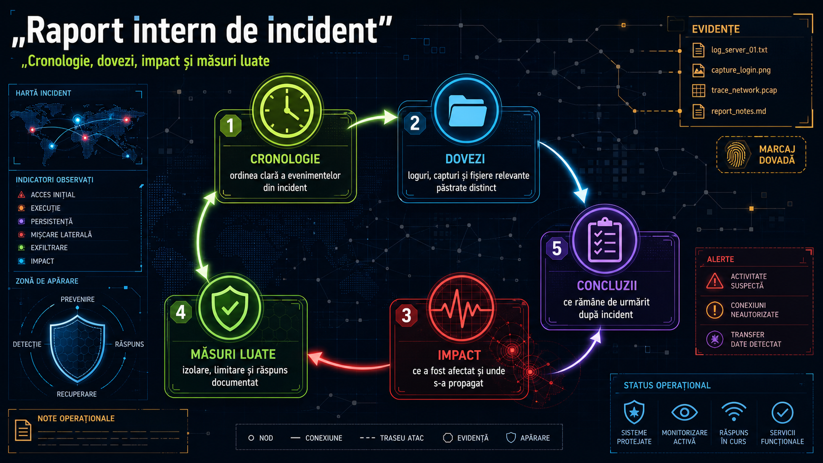 Cum scrii un raport intern de incident: cronologie, dovezi, impact și măsuri luate
