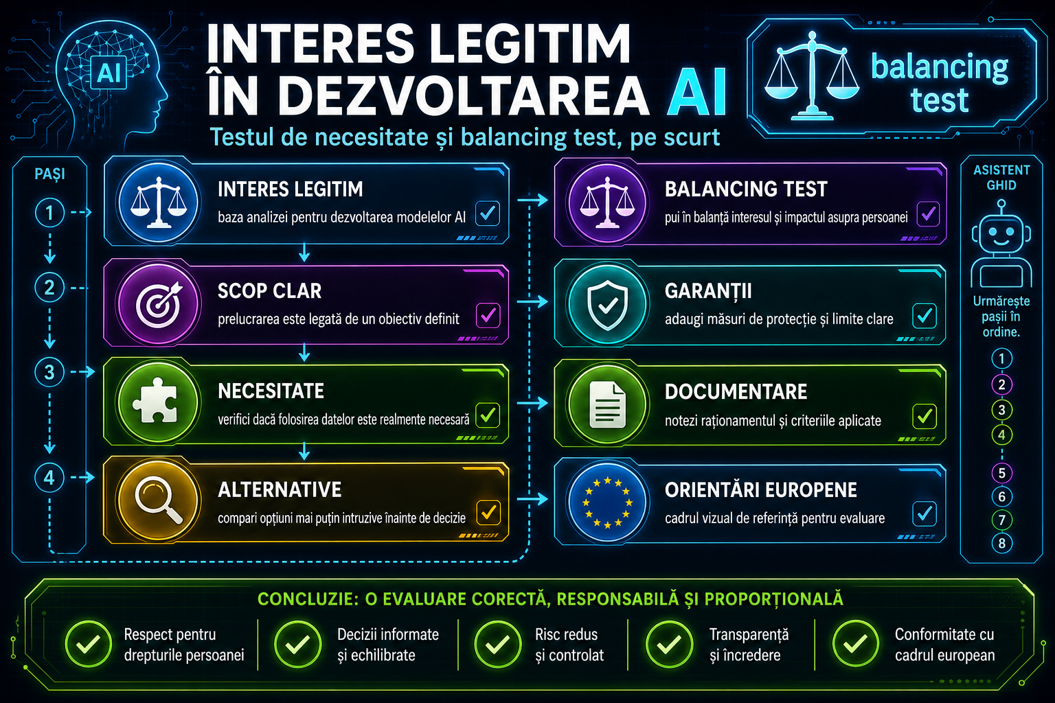 Interesul legitim și dezvoltarea modelelor AI: cum aplici corect testul de necesitate și balancing test-ul GDPR