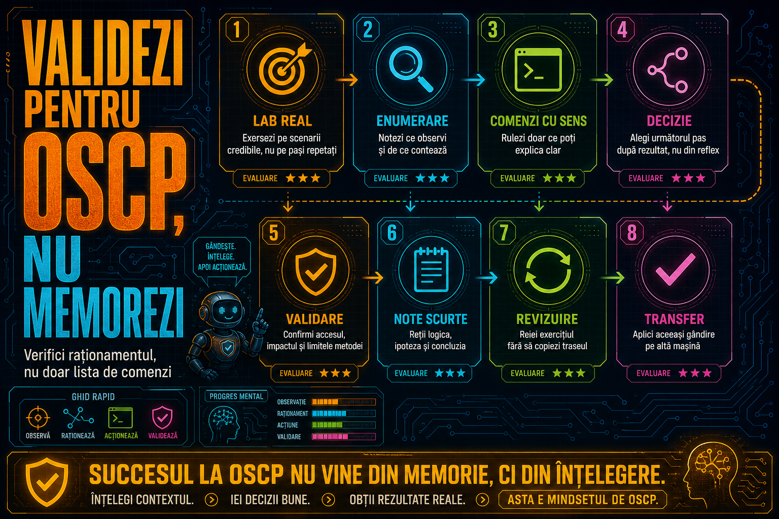 OSCP fără memorat comenzi: cum îți validezi cunoștințele în mod real