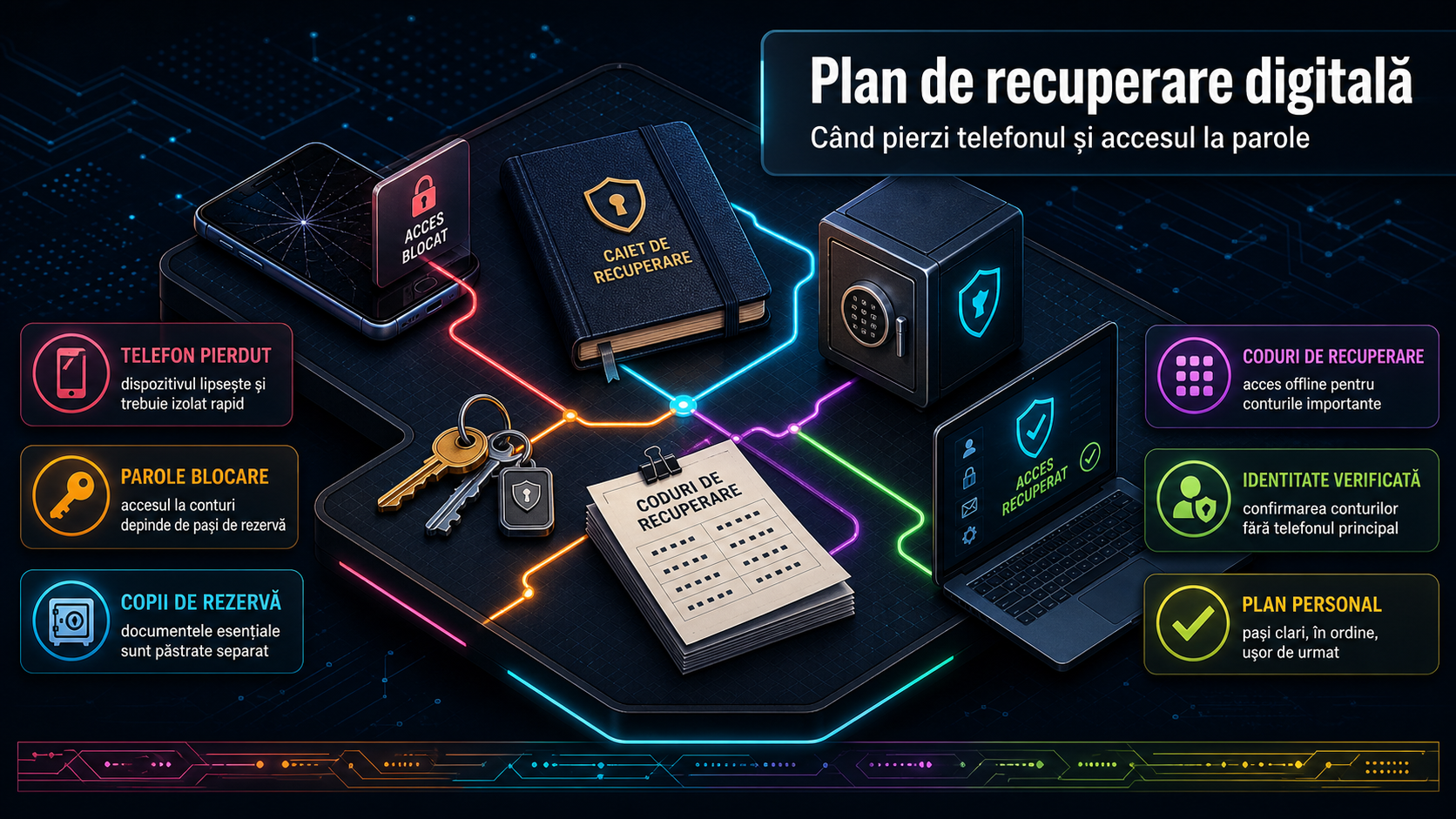 Cum creezi un plan personal de recuperare digitală dacă îți pierzi telefonul și parolele