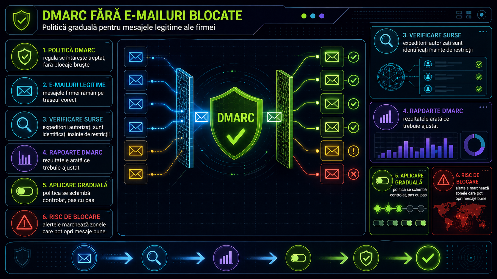 Politica DMARC graduală: cum reduci phishing-ul fără să blochezi e-mailurile firmei