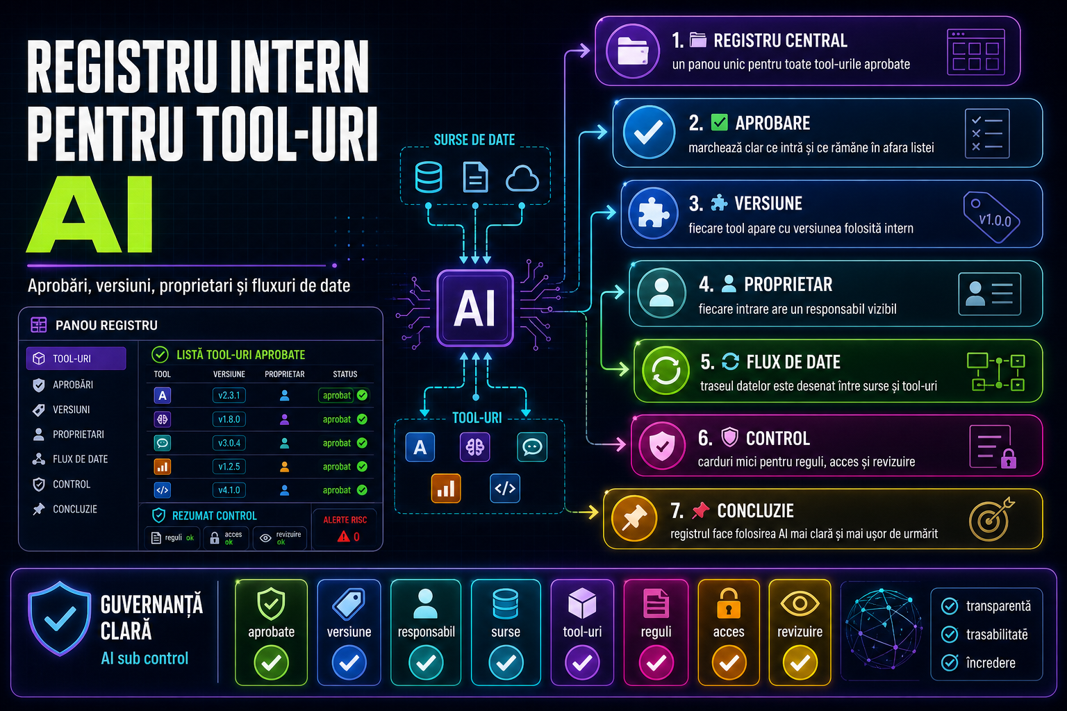 Cum construiești un registru intern pentru tool-uri AI aprobate în 2026