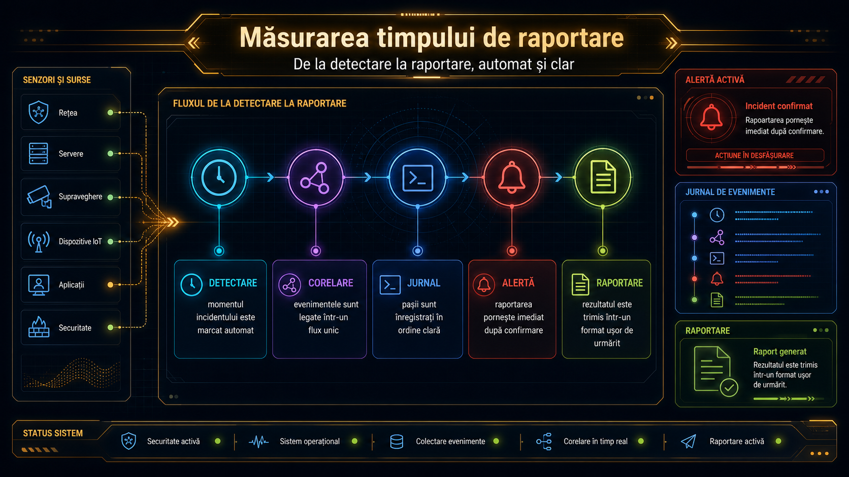 Cum construiești un sistem care măsoară automat timpul de la detectarea incidentului până la raportare