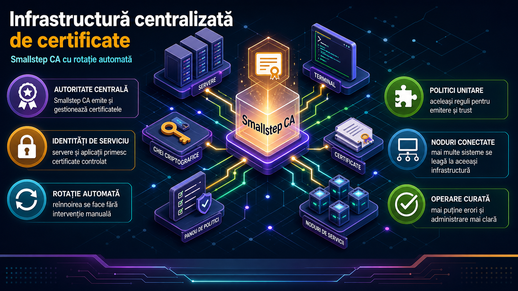 Cum construiești o infrastructură centralizată de certificate cu Smallstep CA și rotație automată