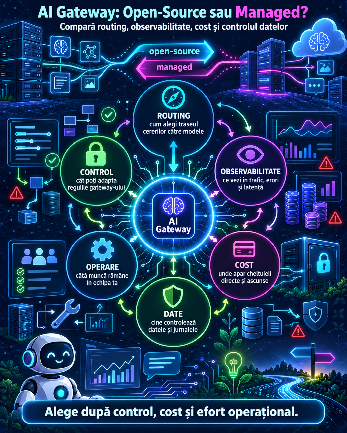AI Gateway open-source sau managed: ce trebuie comparat înainte de alegere