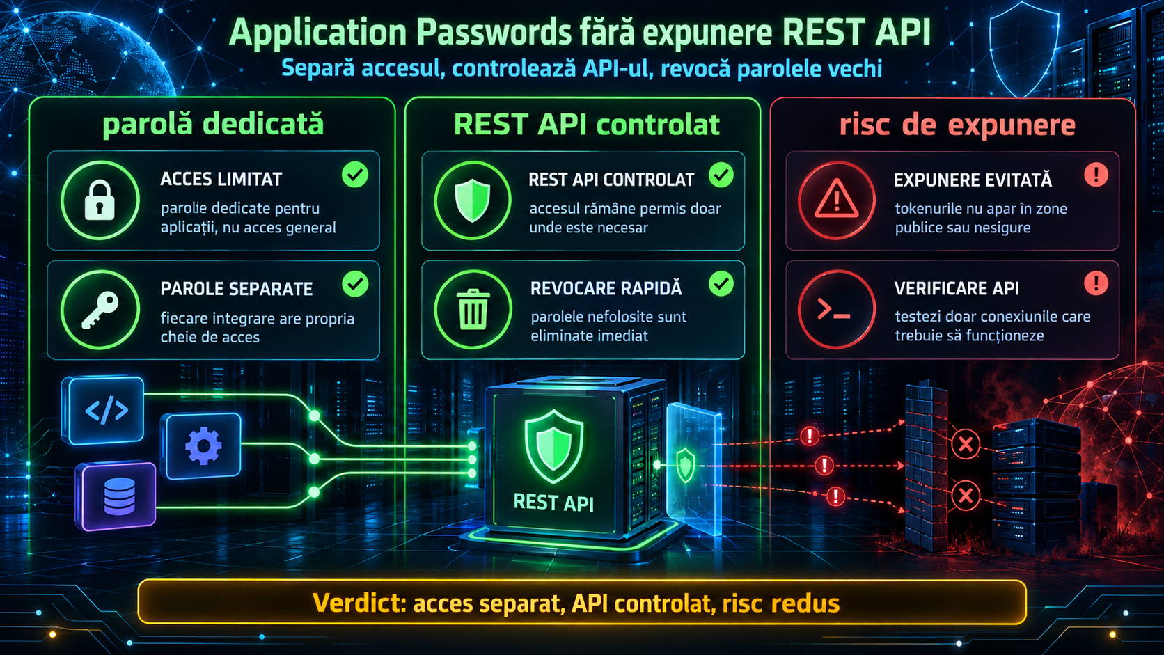 Cum gestionezi Application Passwords în WordPress fără să expui inutil accesul prin REST API