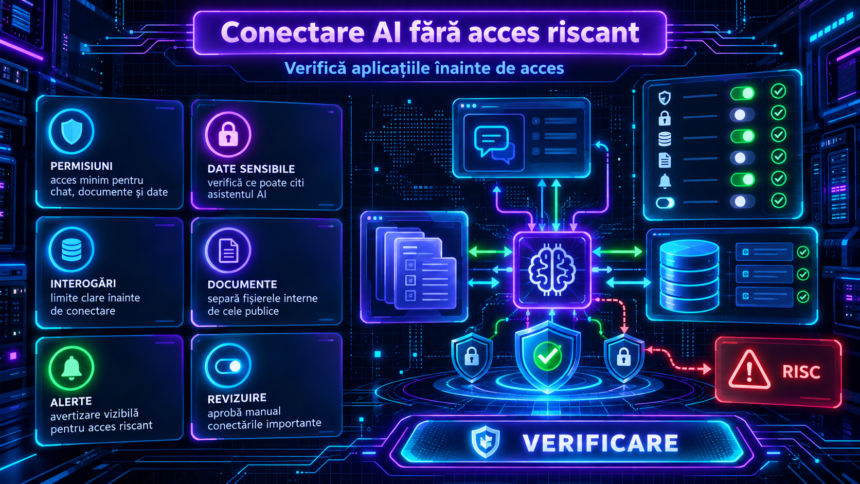 ChatGPT conectat la aplicațiile de lucru: ce verifici înainte de acces
