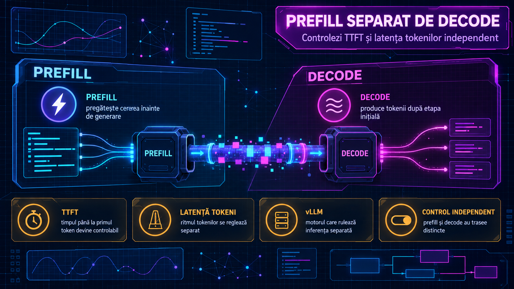 Disaggregated Prefill în vLLM: cum separi prefill-ul de decode pentru a controla independent TTFT și latența tokenilor