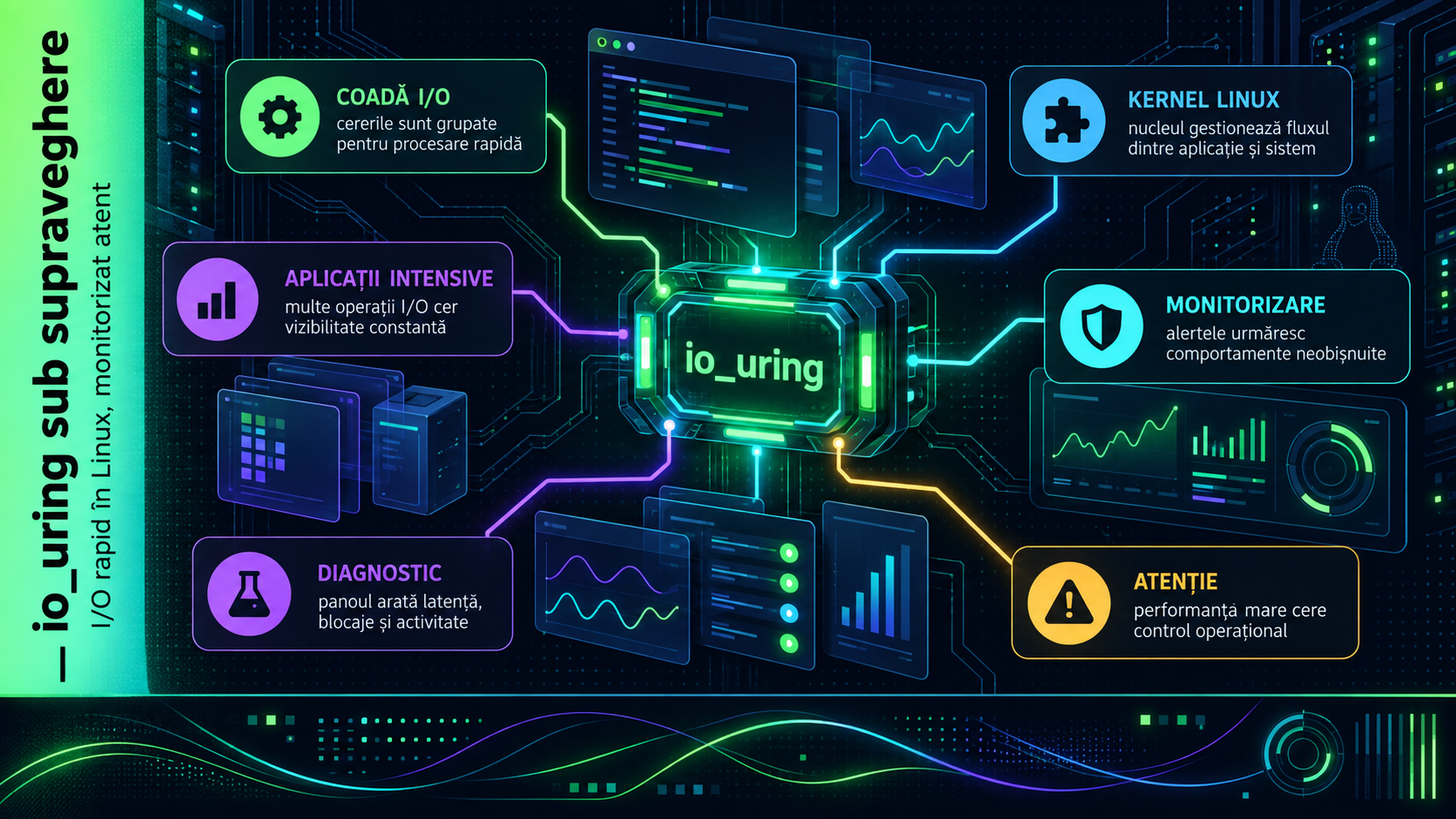 io_uring în Linux: performanță mare pentru I/O, dar cu monitorizare serioasă