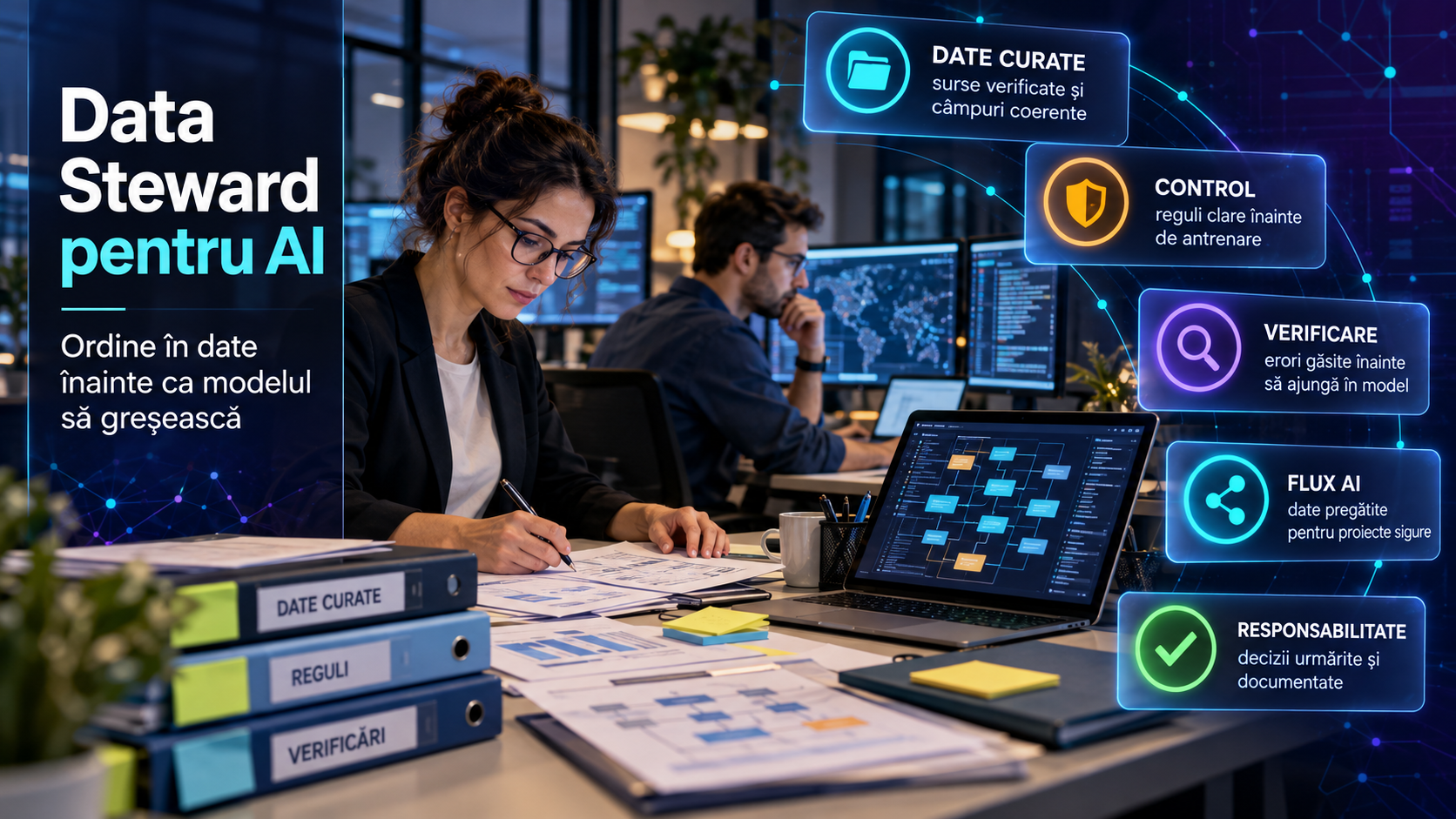 Data Steward pentru proiecte AI: omul care ține datele în ordine înainte ca modelul să greșească