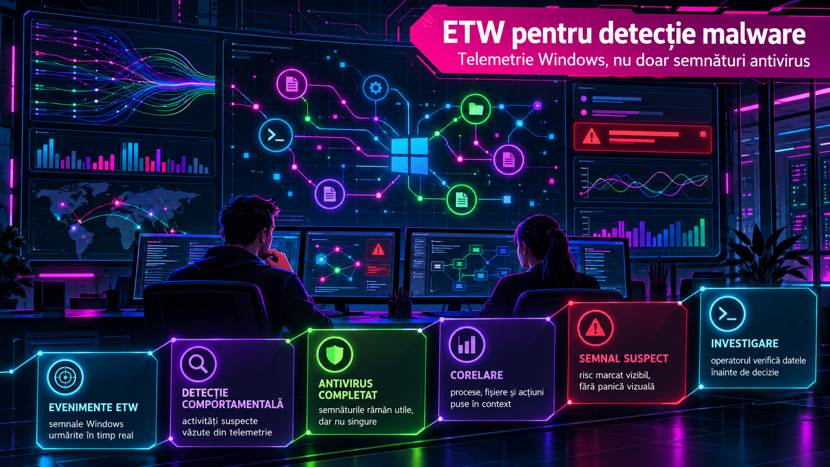 ETW pentru detectarea malware: telemetria Windows fără dependență totală de semnături