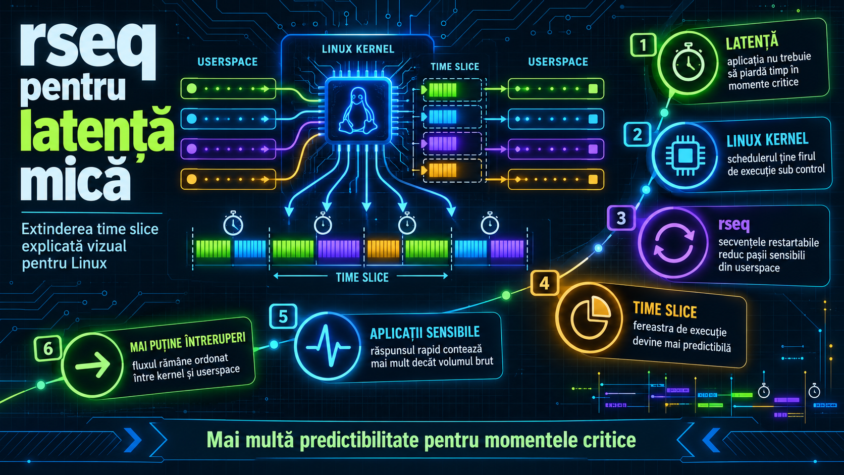 rseq time slice extension pe Linux: ce problemă rezolvă pentru aplicațiile sensibile la latență